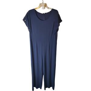 H by Halston Dark Blue Jumpsuit, XL